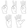 five hands