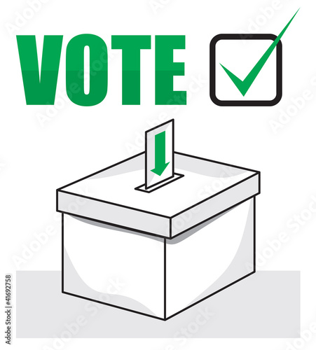 Vector: election box - ballot box election box - ballot box