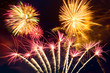 New year fireworks on the sky