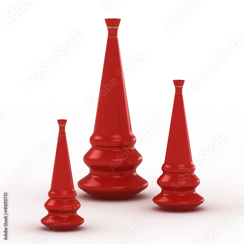 Illustration: Red vases set Red vases set