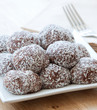 Coconut crusted chocolate balls