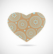 Flower ornament in heart shape. Flower ornament in heart shape.