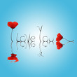 I Love You Coquelicot - FLOOD Bleu