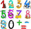 numbers with cartoon animals numbers with cartoon animals