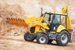 Excavator Loader at earth moving works