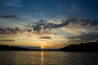 Sunset at the lake in summer Sunset at the lake in summer