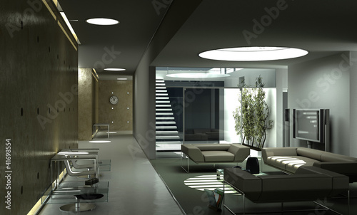 Illustration: Modern Luxury Loft / Apartment Architecture Interior Modern Luxury Loft / Apartment Architecture Interior
