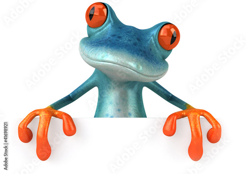 Illustration: Blue frog Blue frog