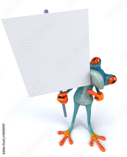 Illustration: Blue frog Blue frog