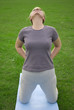 middle aged woman exercising