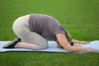 middle aged woman exercising