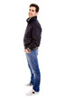 Handsome young casual man full body in a white background Handsome young casual man full body in a white background