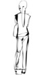 a sketch slender blonde a girl costs a back to us