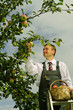 Man in garden.