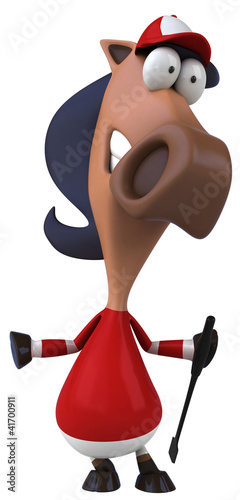 Illustration: Cheval jockey Cheval jockey