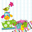 Template greeting card, vector