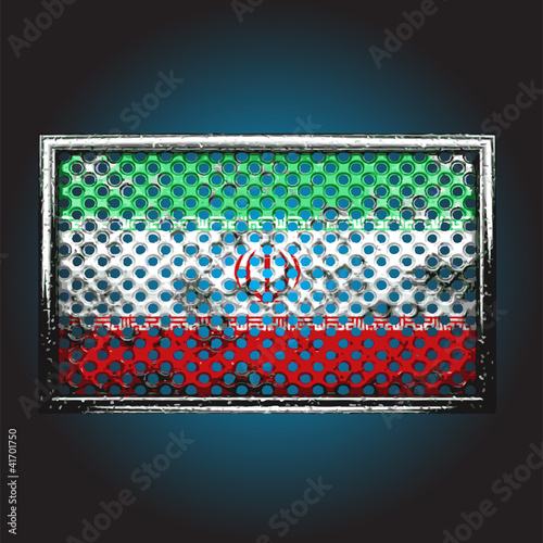 Vektor: Vector flag on old metal Vector flag on old metal