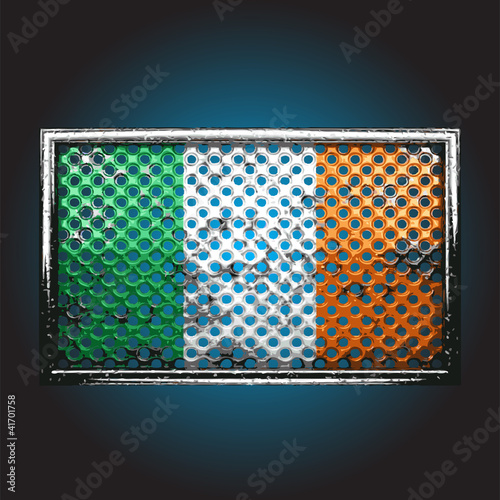 Vektor: Vector flag on old metal Vector flag on old metal