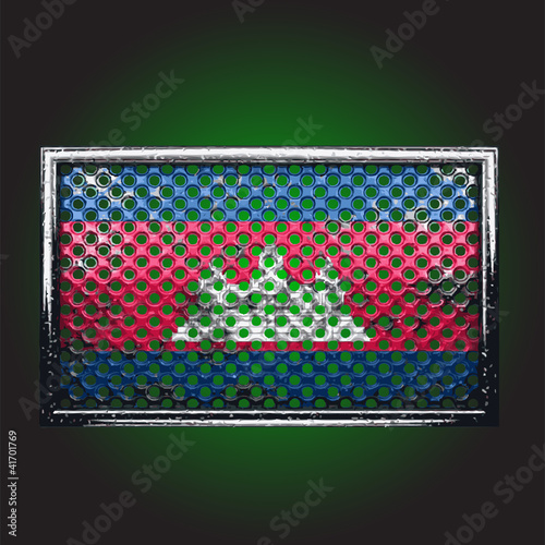 Vektor: Vector flag on old metal Vector flag on old metal