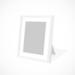 White photo frame. Vector illustration. White photo frame. Vector illustration.
