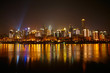Skyscrapers reflecting in the river