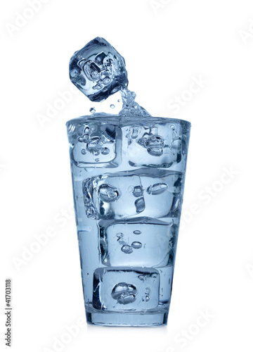 Photo: Splashing water in glass Splashing water in glass