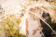 Bride and groom outdoors