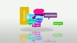 Welcome International colors bubbles cloud animation
