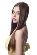 Beautiful young woman with long dark hair Beautiful young woman with long dark hair
