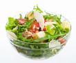 fresh tomatoes, arugula, parmesan, raisin and croutons fresh tomatoes, arugula, parmesan, raisin and croutons