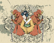geisha with floral