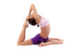 Practicing Yoga. Beautiful woman