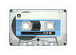 cassette tape isolated on white with clipping path