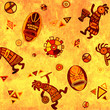 Seamless background with african traditional patterns Seamless background with african traditional patterns