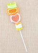 Colorful jelly candy stick