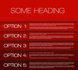 One two three four five - vector options background