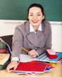 Woman in classroom. Woman in classroom.