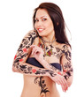 Girl with body art.