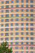 Front view of city residential building closeup Front view of city residential building closeup