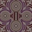 A illustration based on aboriginal style of dot painting depicti