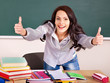 Woman in classroom. Woman in classroom.