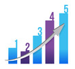 Graph illustration design over a white background Graph illustration design over a white background