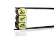 Sushi Roll (Kappa maki roll) on a white background