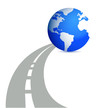 Road to earth concept illustration design over white Road to earth concept illustration design over white