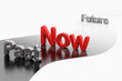 Timeline concept: 3d word Past-Now-Future