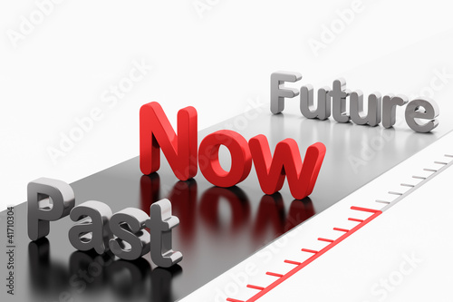 Illustration: Timeline concept: 3d word Past-Now-Future Timeline concept: 3d word Past-Now-Future