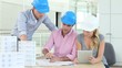 Team of architects working on project Team of architects working on project
