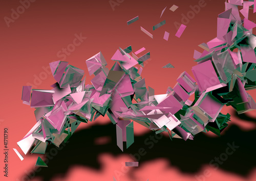 Illustration: geometry explosion abstract background pattern geometry explosion abstract background pattern
