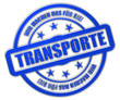 Stempel blau glas TRANSPORTE
