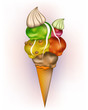 Cono gelato - colorato